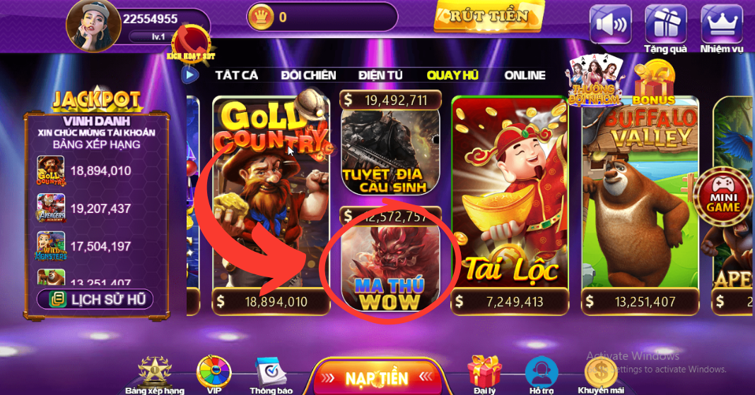 Cách đăng nhập Game bài 68 và chơi Ma Thú Wow.
